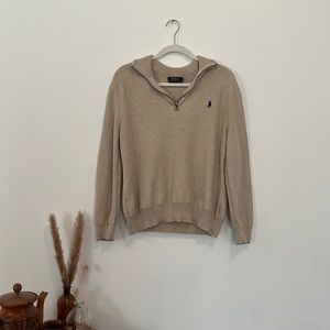 Ralph Lauren Quarter Zip Polo Sweater